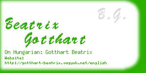 beatrix gotthart business card